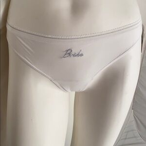 On Gossamer Bride white nylon thong panty L